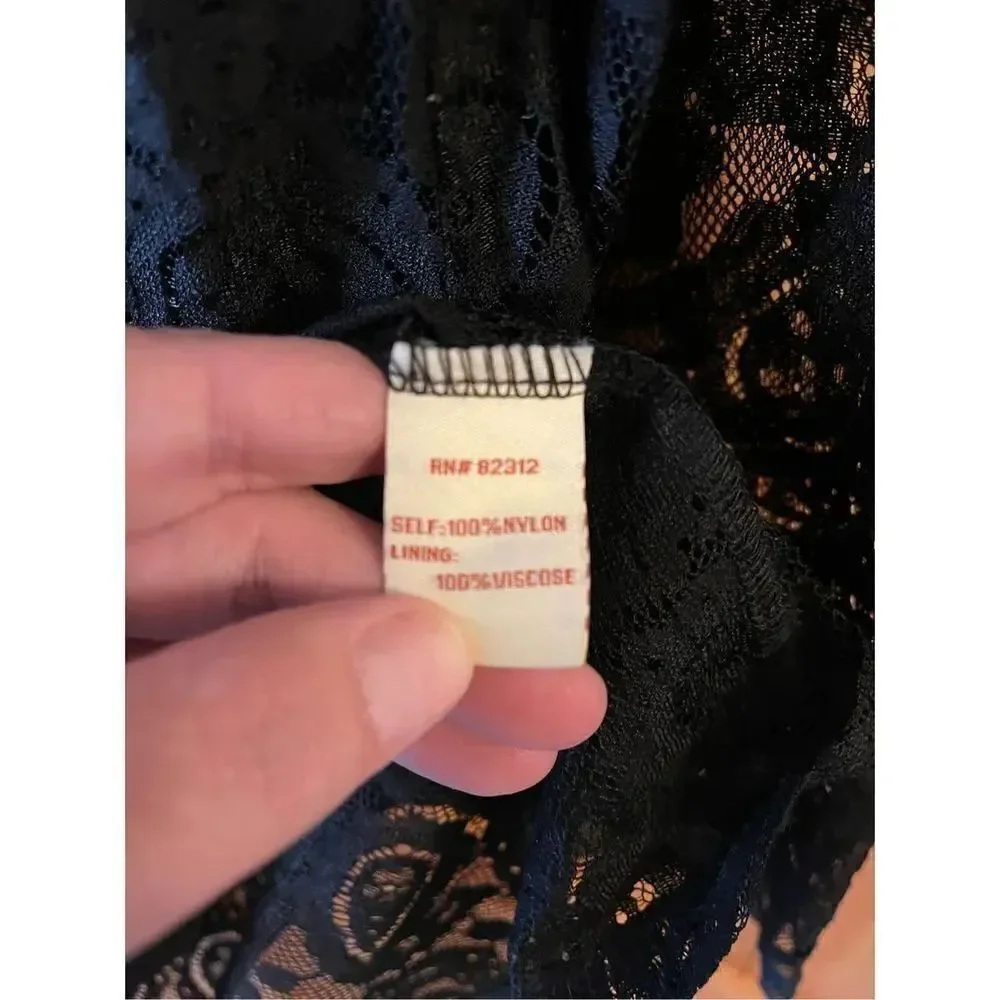 Anthropology Aryeh Black Tre Lace Women’s Dress Size Large (1677)